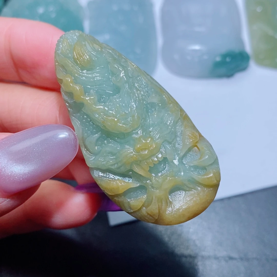 定制翡翠未镶嵌定制毛货翡翠挂件