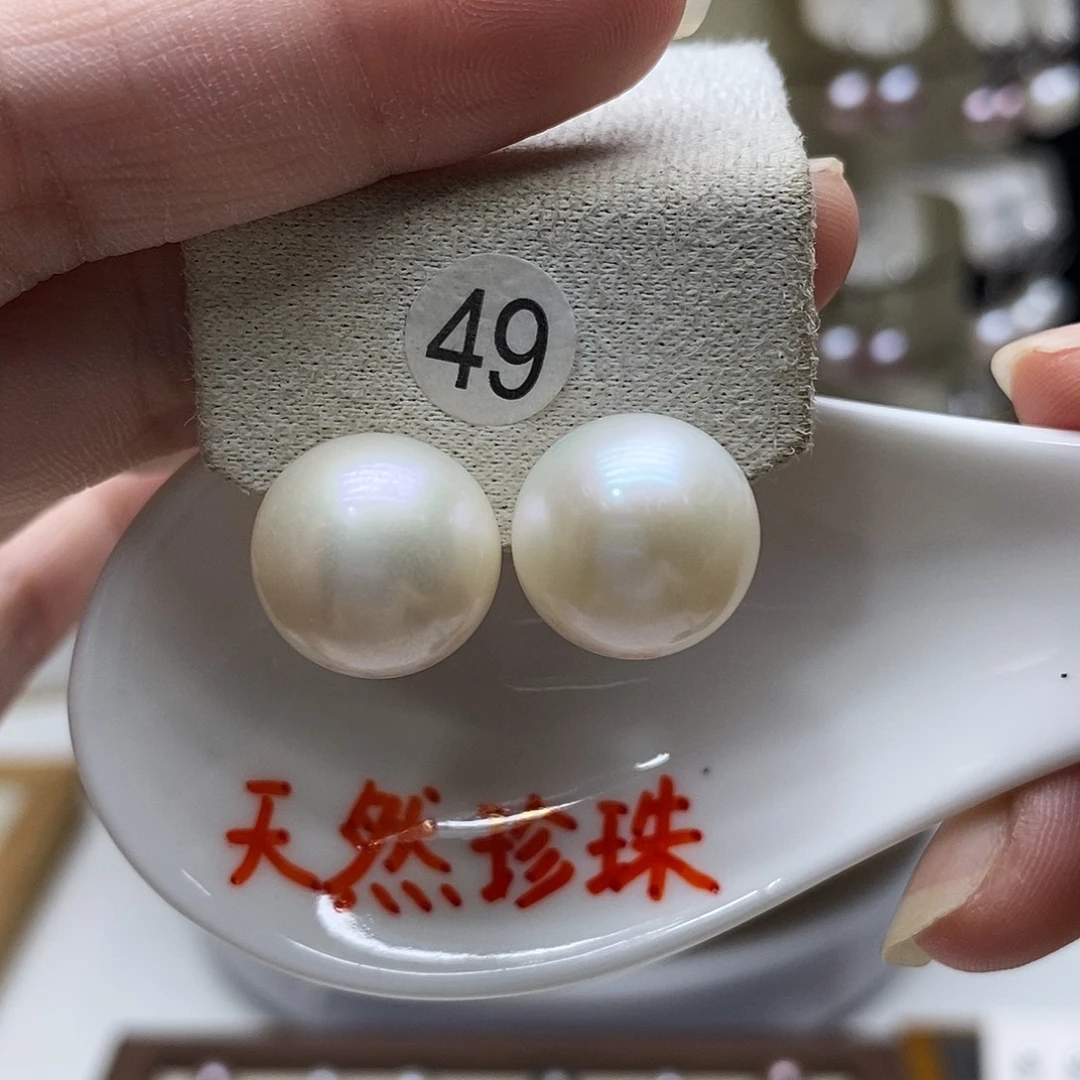 银S925镶嵌耳饰淡水珍珠