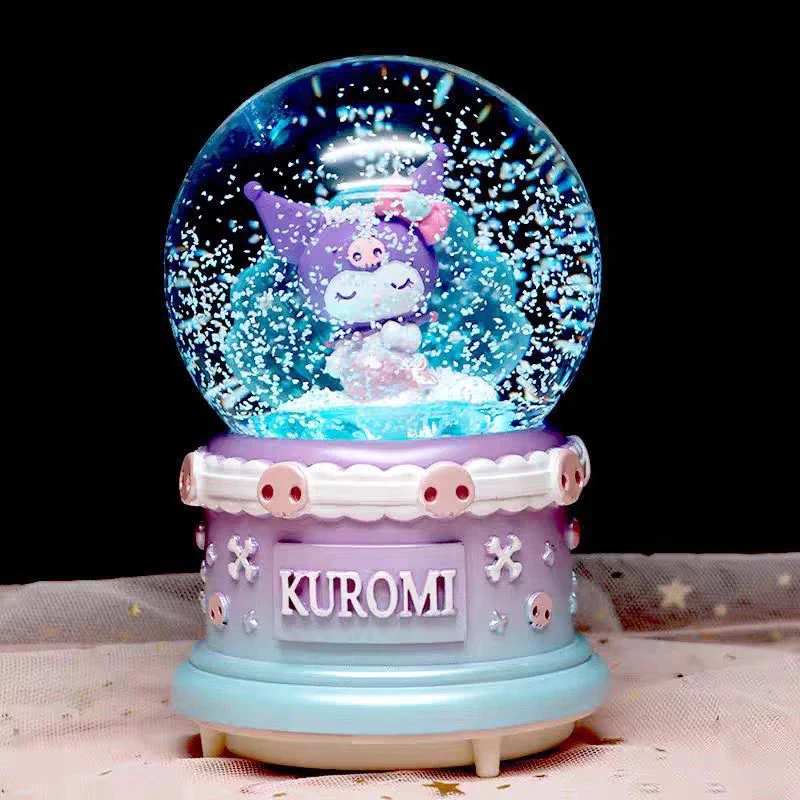 库洛米水晶球音乐盒八音盒旋转飘雪儿童生日礼物送女生女孩女童