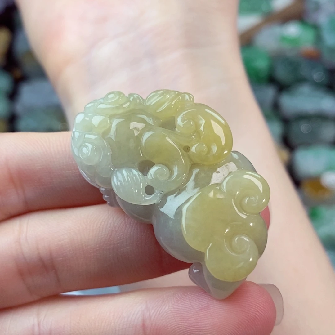 翡翠未镶嵌颈饰天然