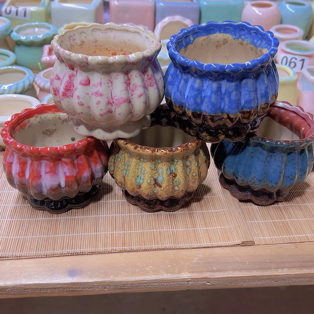 红陶陶瓷花盆当场满12包邮