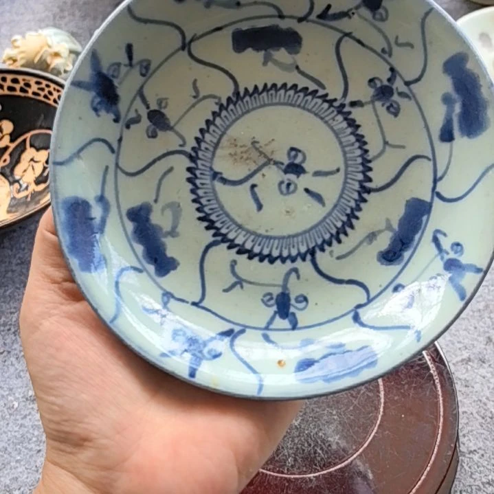 我***良青花小盘一个全品