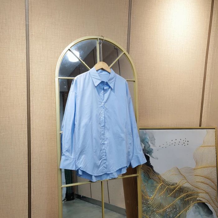 BG340孕妇蓝色衬衣100-130