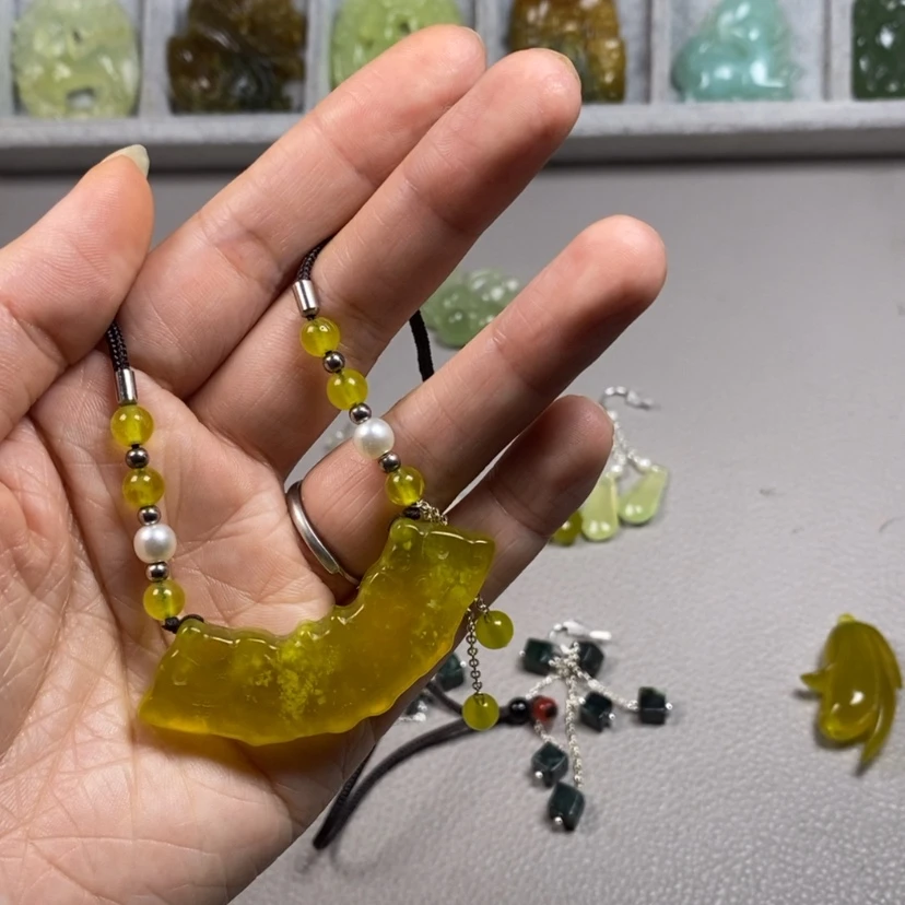 【闪购商品】未镶嵌蛇纹石玉挂件耳饰耳环项链