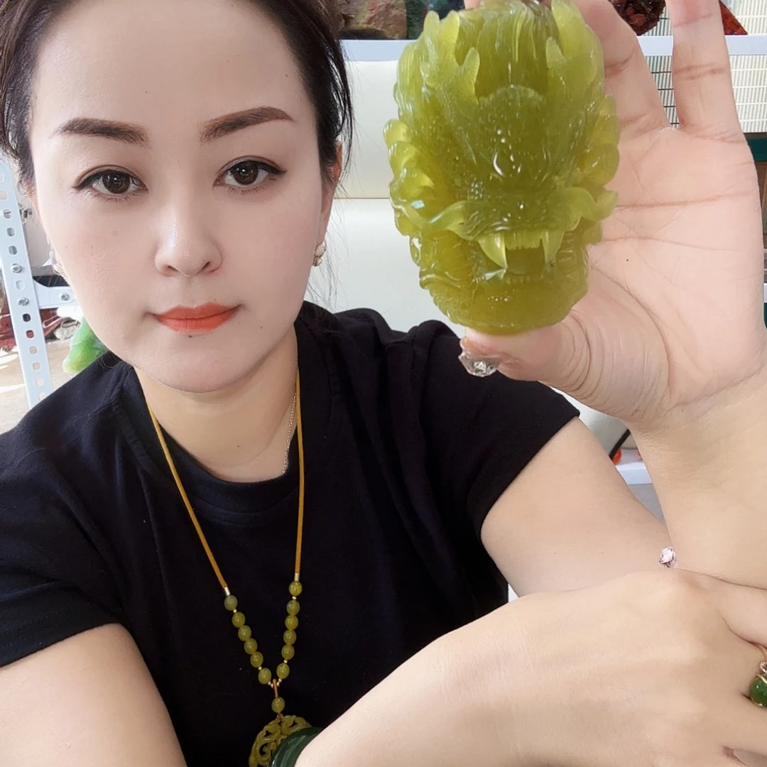 玉天然岫玉手工雕刻