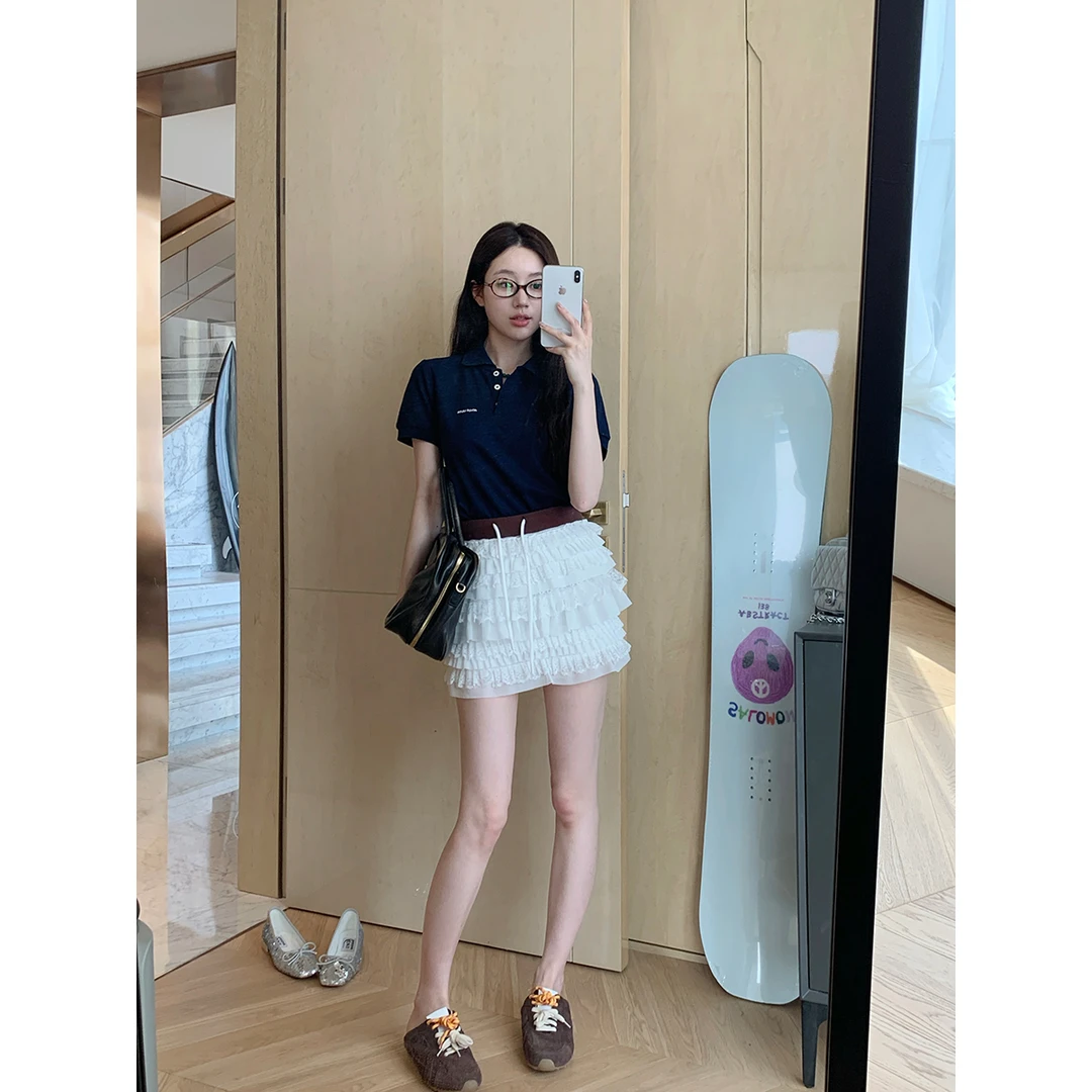 FORNI 千禧假日 短袖蕾丝裙套装显瘦时尚休闲百搭女士款