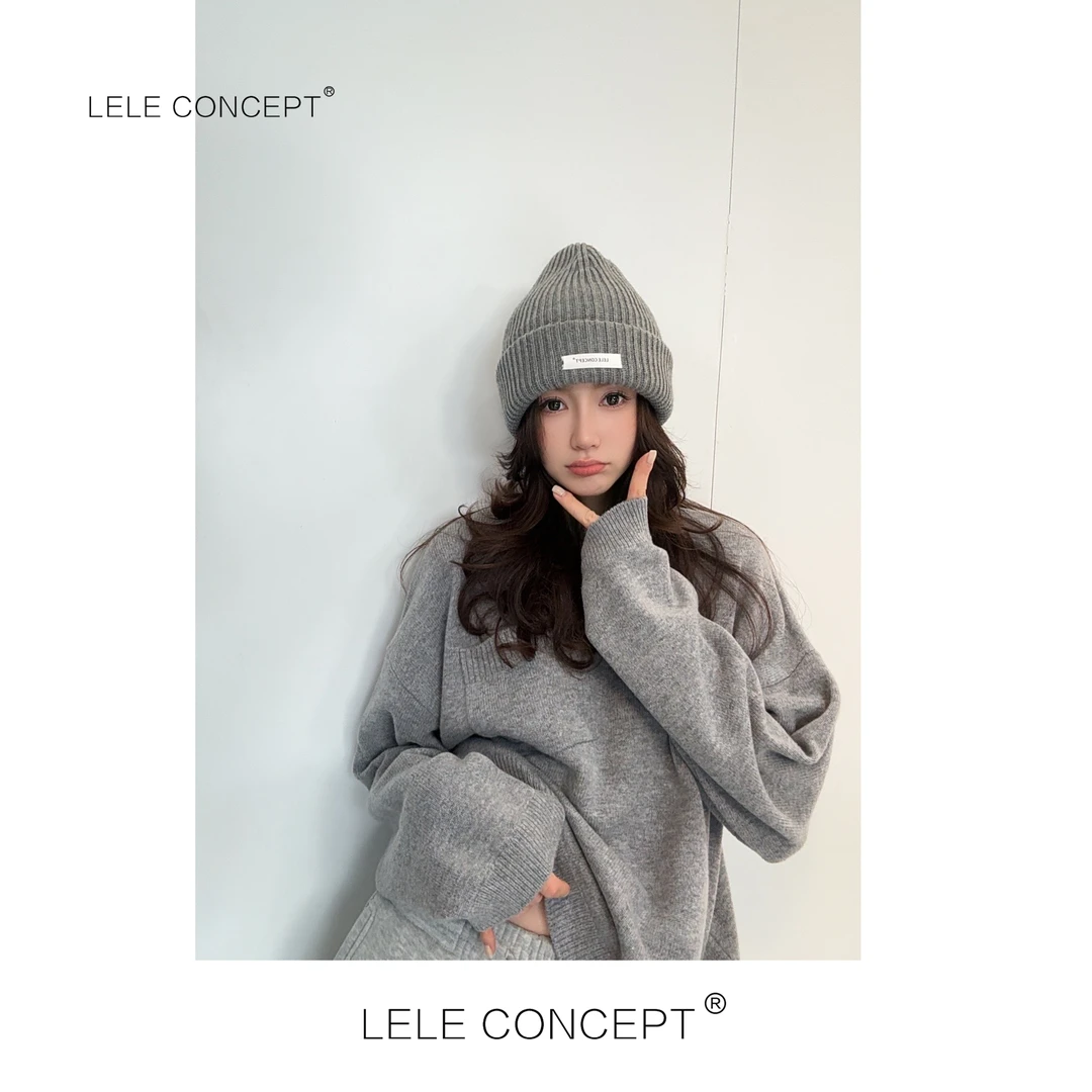 LELE CONCEPT丨「漾」时尚斜兜多色针织上衣S0772