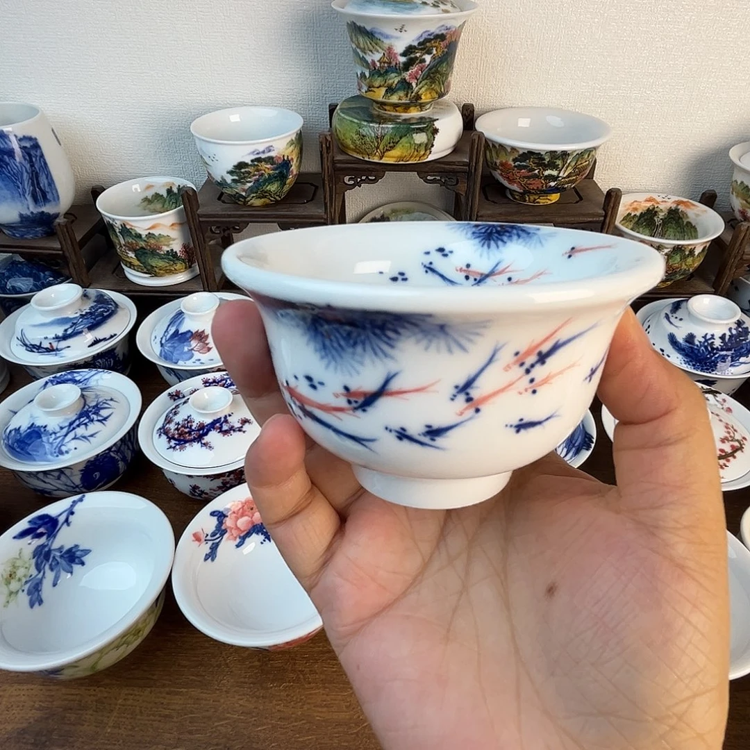 忠意堂釉下彩连年有余