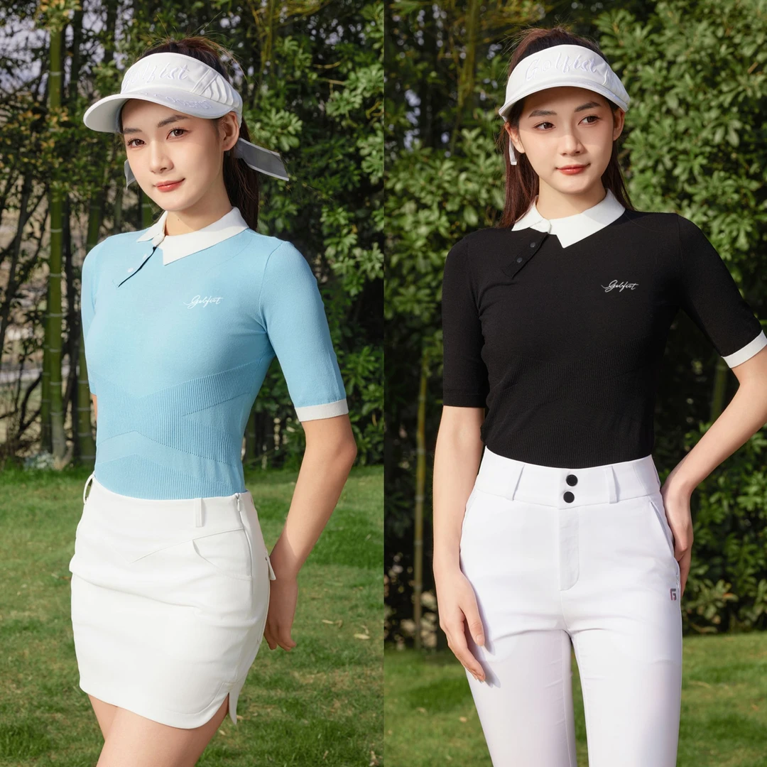 新款高尔夫女装薄款针织衣夏季修身时尚显瘦款弹力透气女士长裤