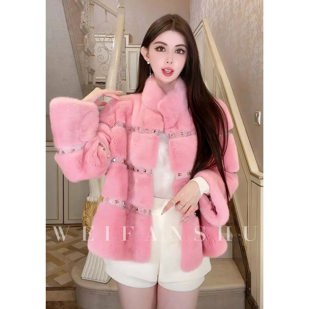 WEIFANSHU/魏凡舒【年末战袍】水貂外套女秋冬设计师高贵上档次女装