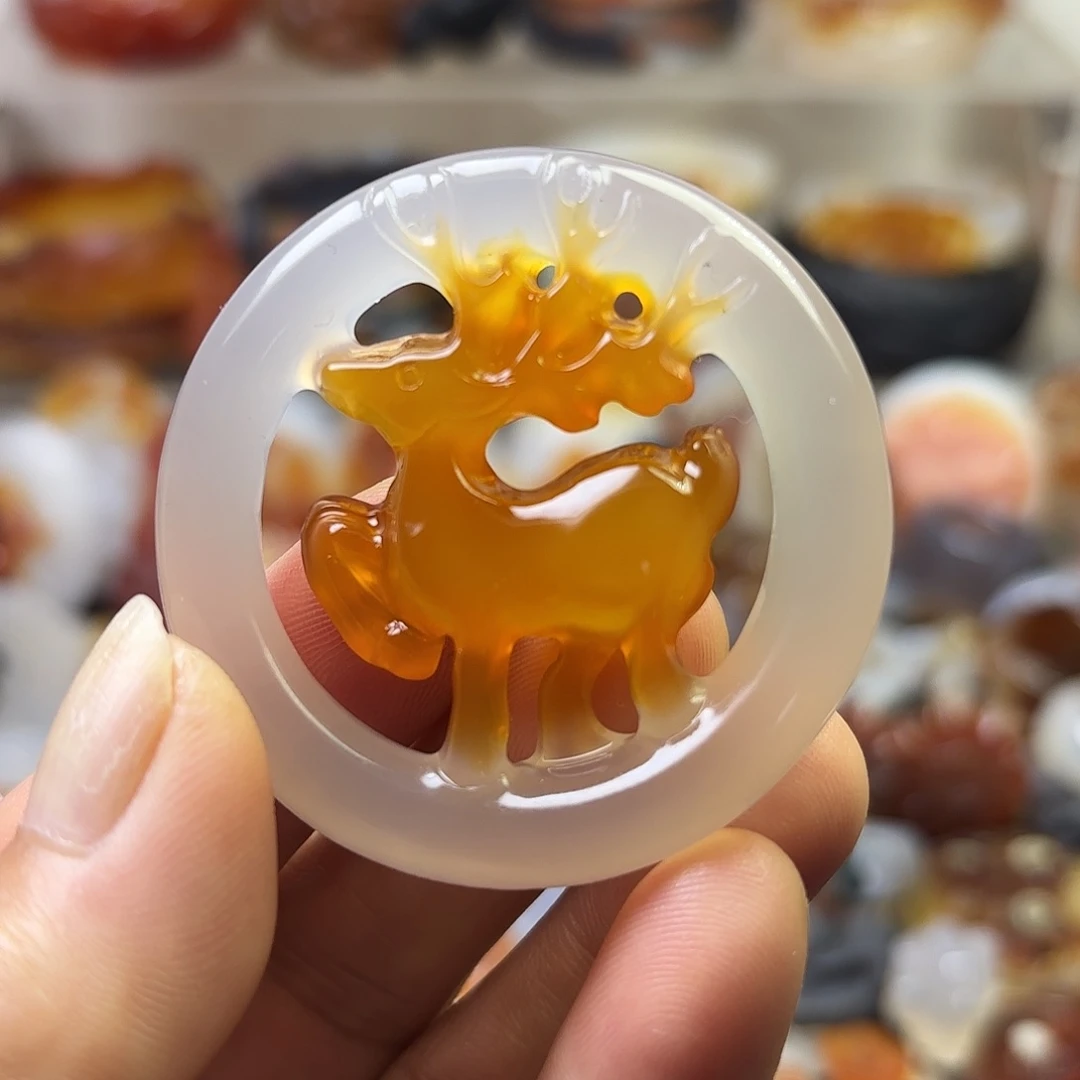 玛瑙/玉髓未镶嵌吊坠(不含链)