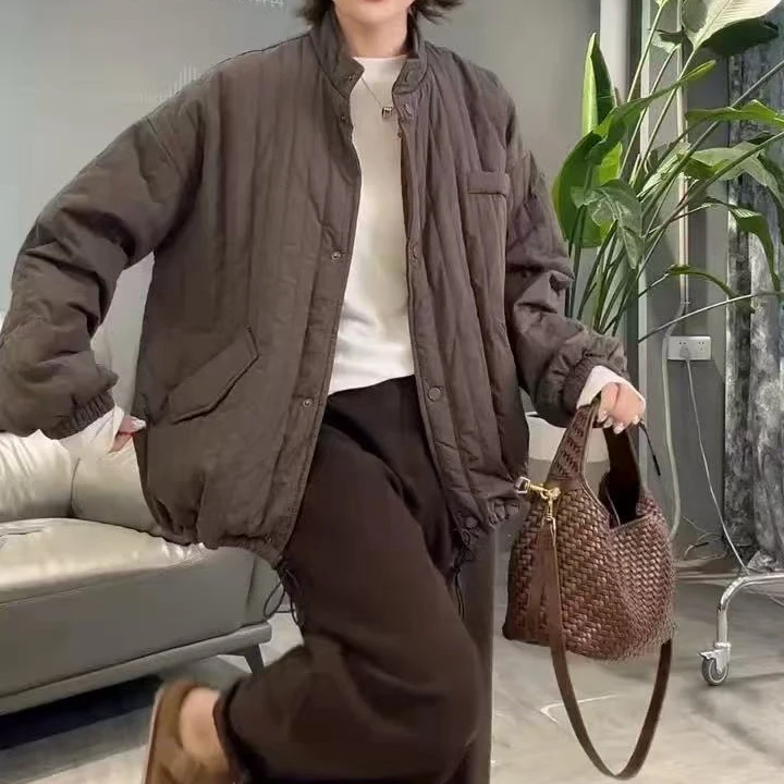 5899时尚洋气遮肉显瘦大码女装棉上衣外套