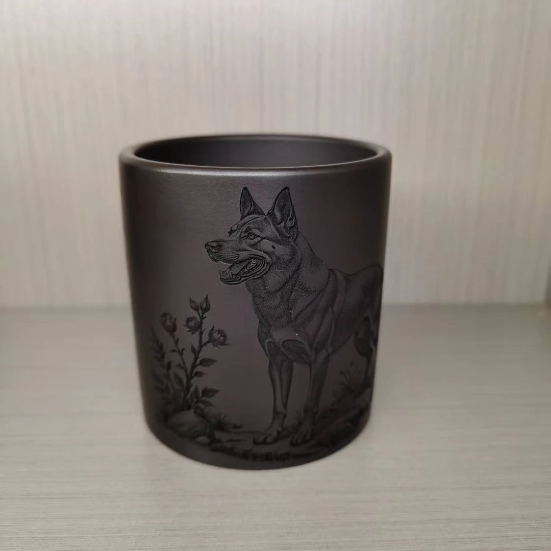 宜兴原矿紫砂手工刻绘主人杯功夫茶器200cc茶杯