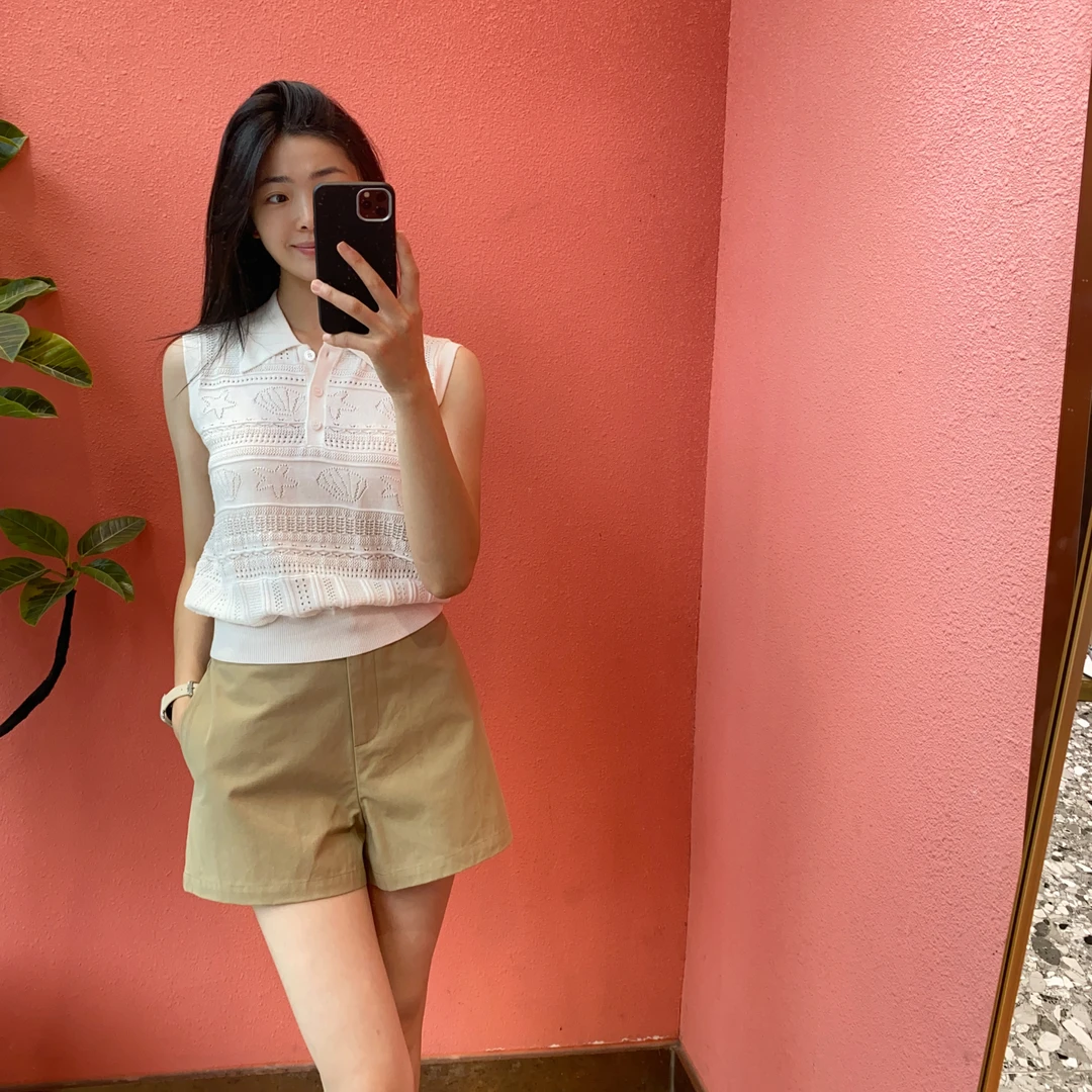 (默茗服装) 海星贝壳镂空背心