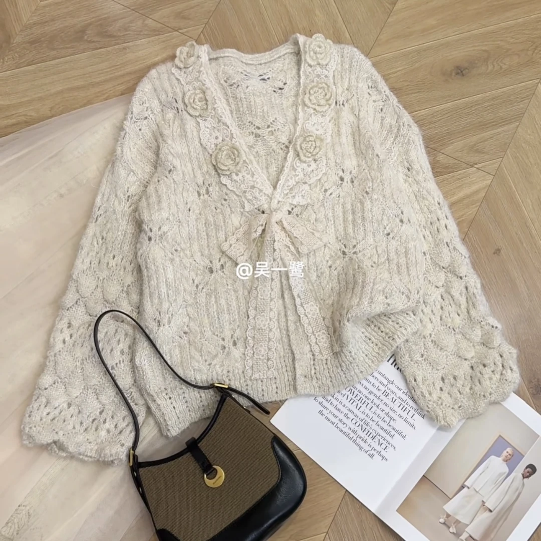WUYILU 【编号001-500】温柔风秋冬毛衣新款宽松针织上衣#12/23