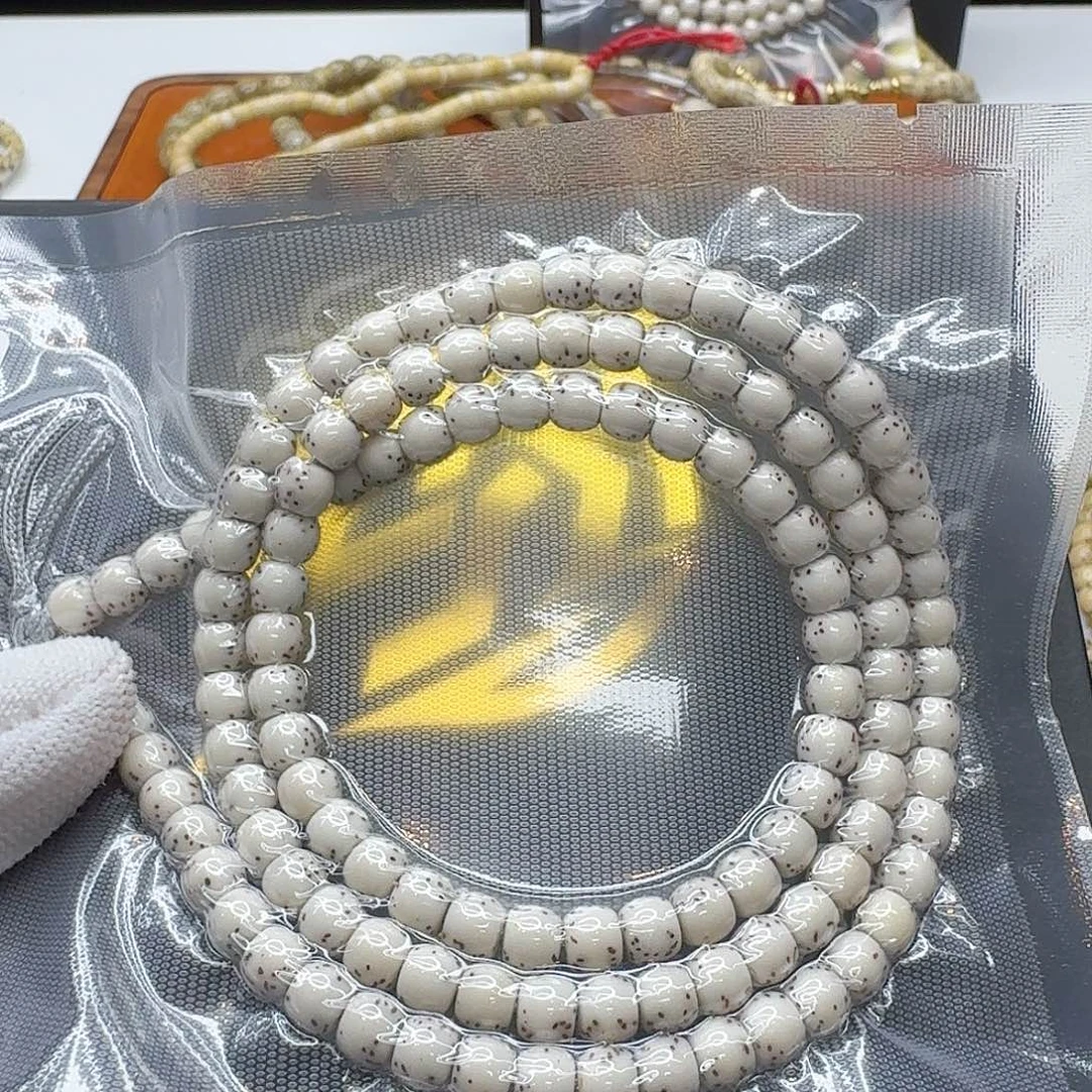 吊坠星月菩提120梵天骨瓷白针尖星河豚6左右鼓珠108