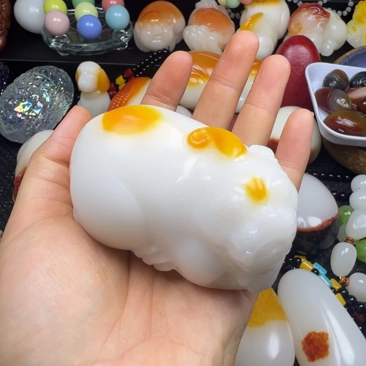 新疆戈壁五彩石金丝