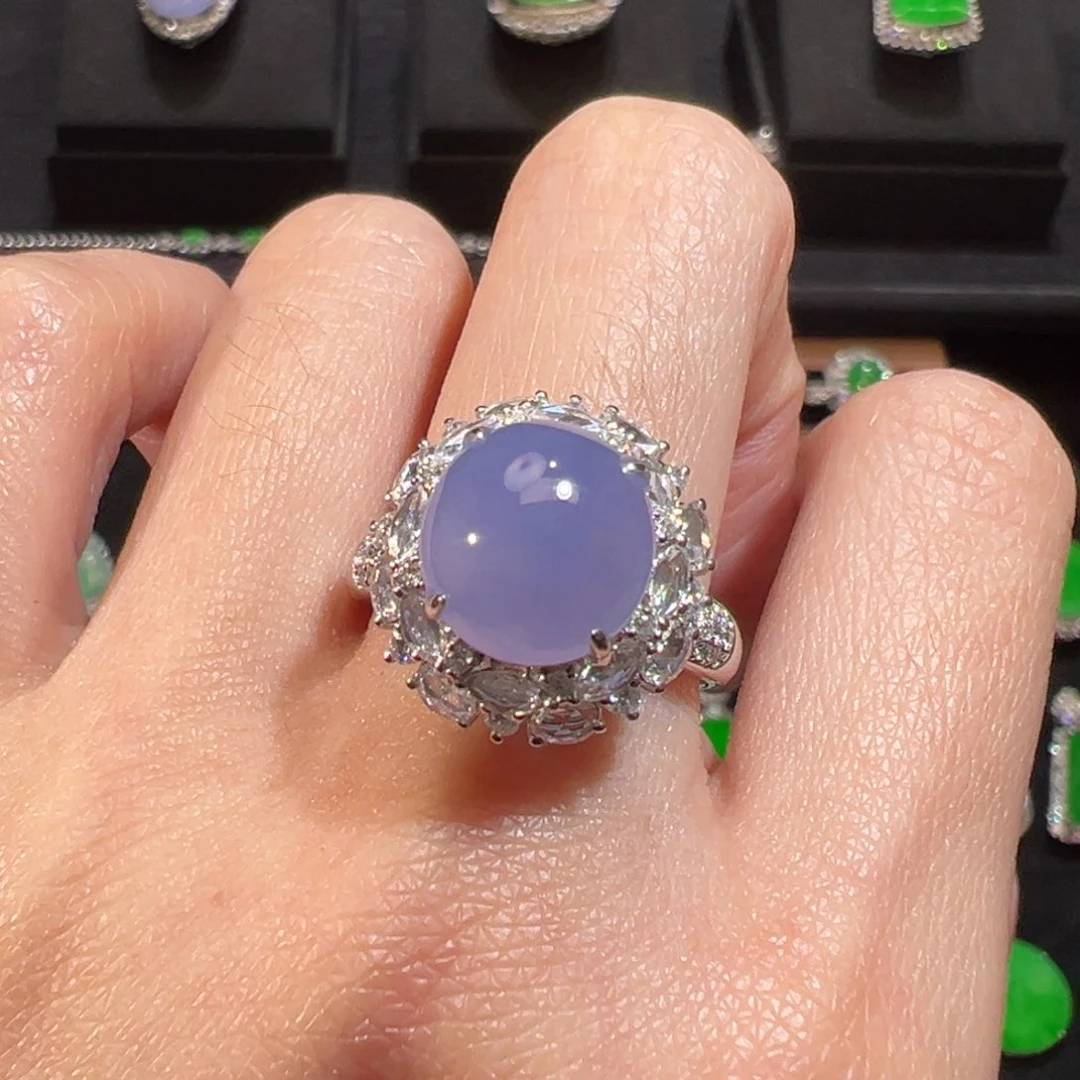 翡翠戒指18K金镶嵌收到货48小时鉴赏期