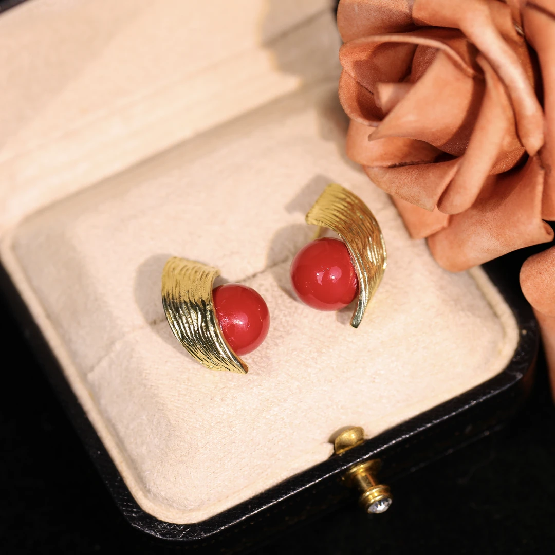 铜合金耳饰 【鸿翼】轻奢时尚气质百搭高级小众设计感耳饰RH1060