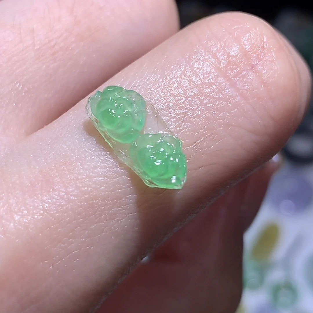 天然缅甸翡翠莲花