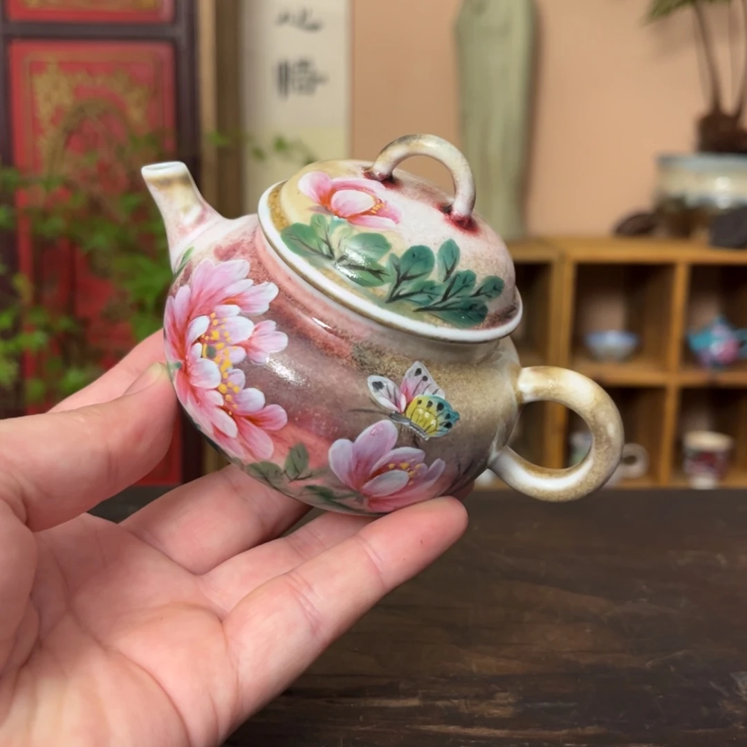 杯柴烧纯手工手绘陶瓷