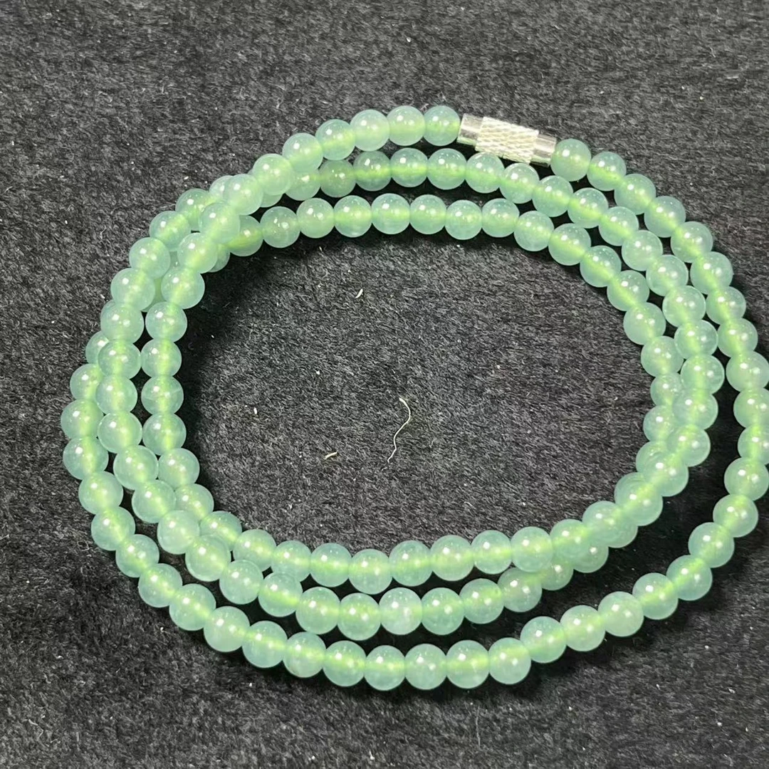 翡翠圆珠小米项链@k