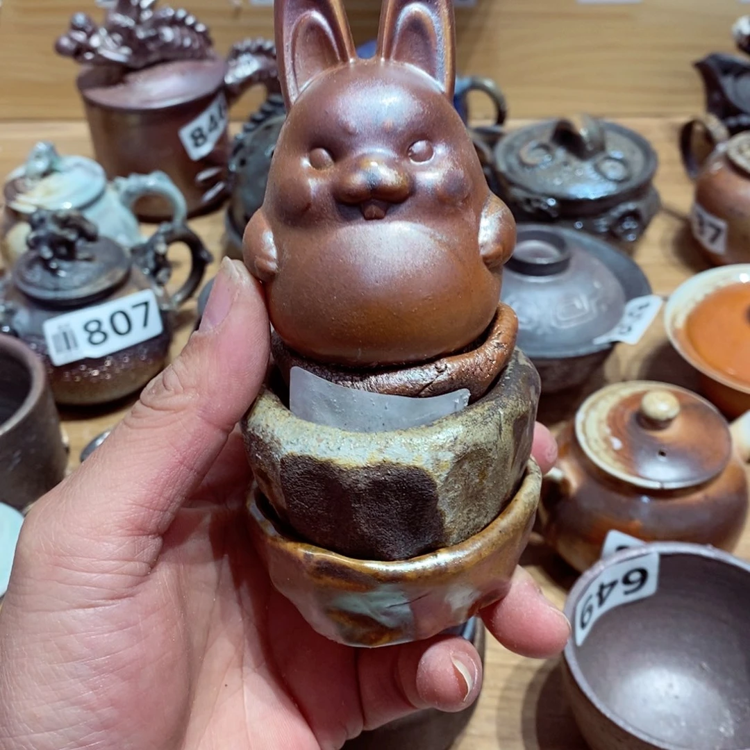 柴烧茶具陶瓷杯子