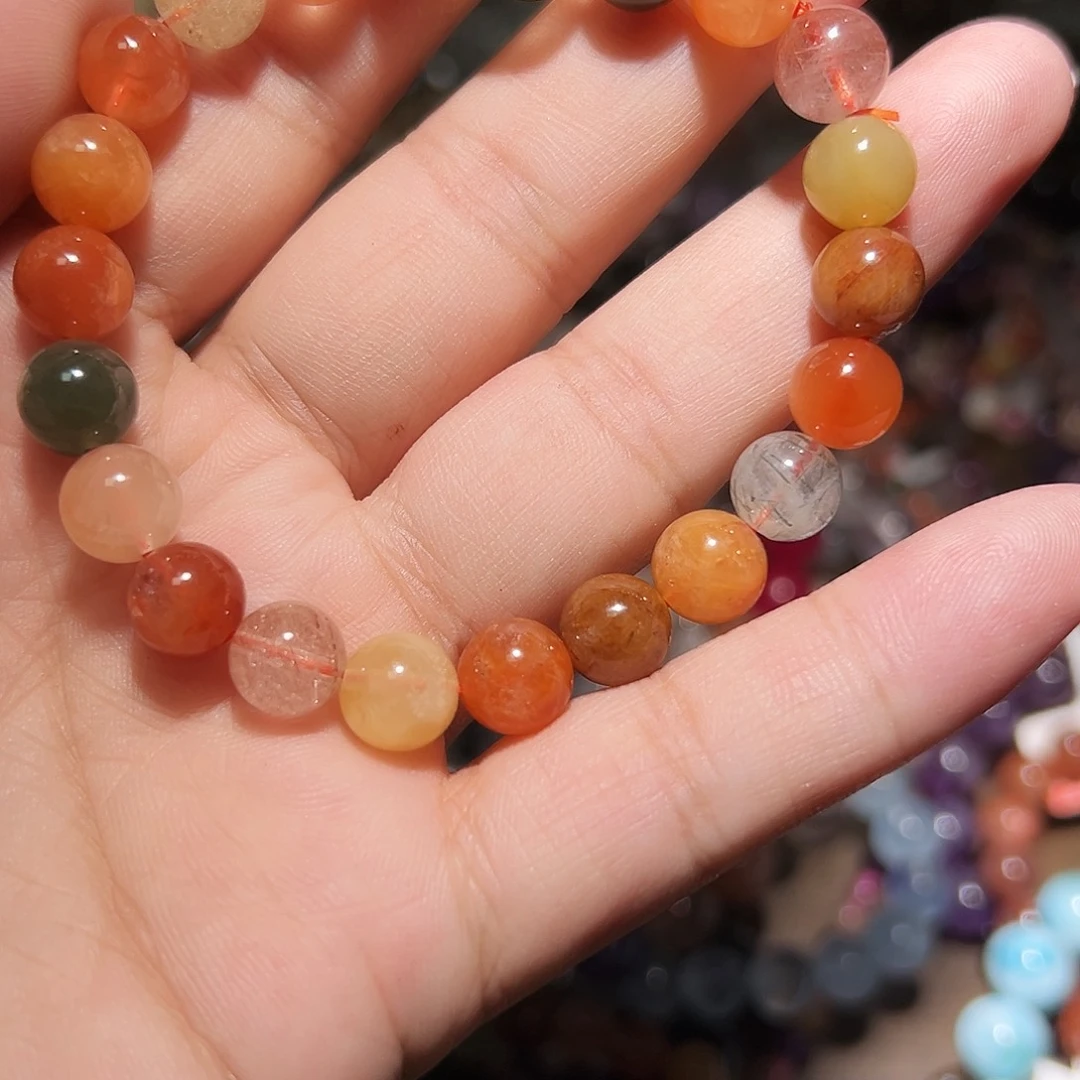 水晶手链未镶嵌彩兔毛9毫米