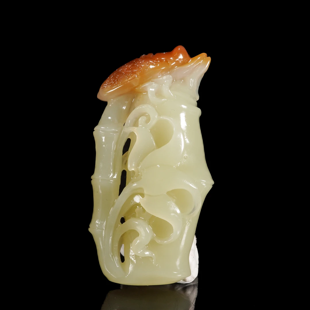 LOT.005和田玉巧雕节节高升一鸣惊人/X4483