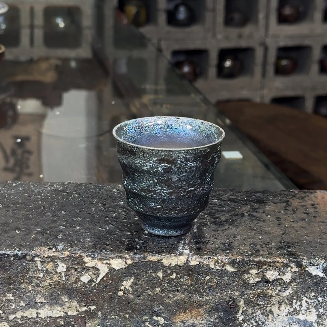 建水紫陶紫泥柴烧茶具主人杯