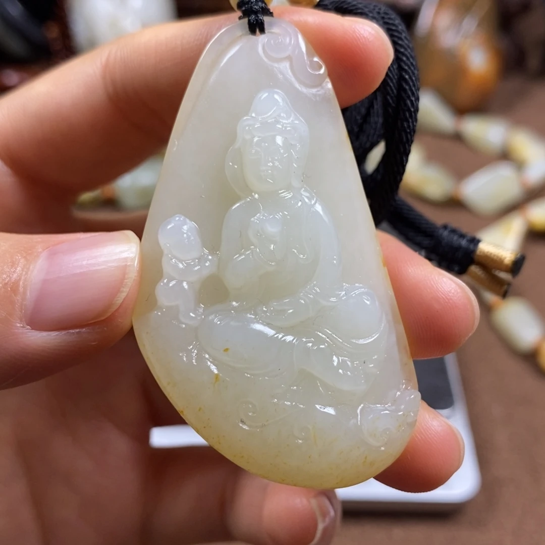 和田玉未镶嵌挂件