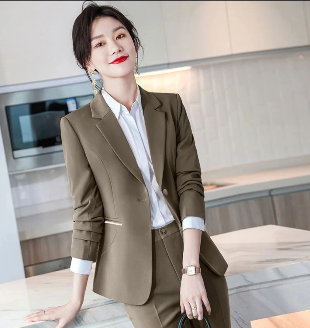 C区801女款春秋高档韩版时尚休闲职业小西装外套