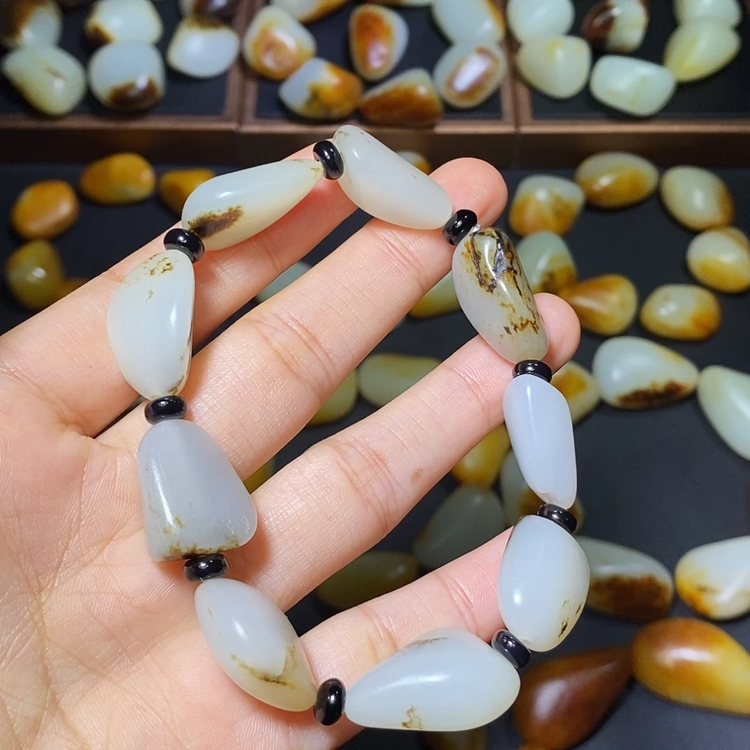 和田玉未镶嵌手链