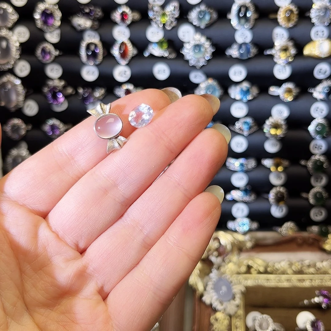 银S925镶嵌戒指芙蓉石k**o