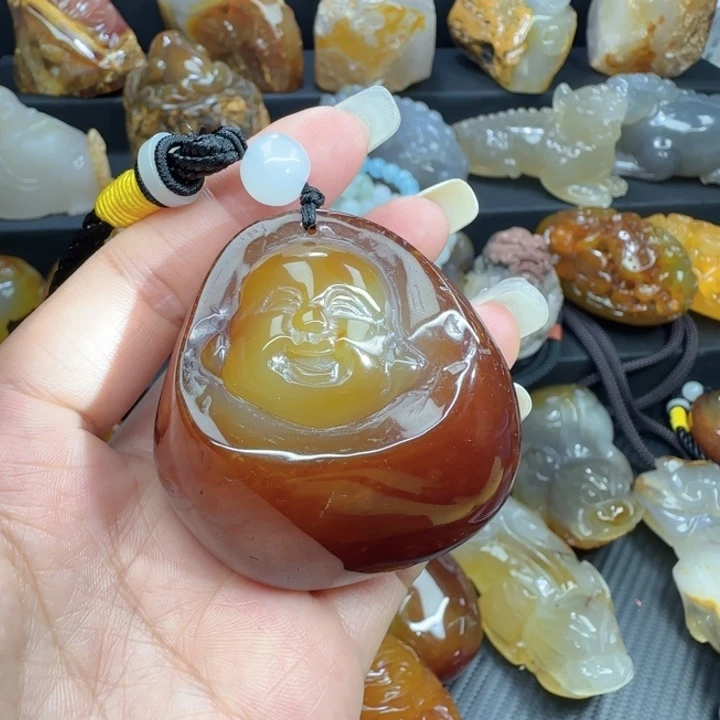 玛瑙/玉髓合金手把件