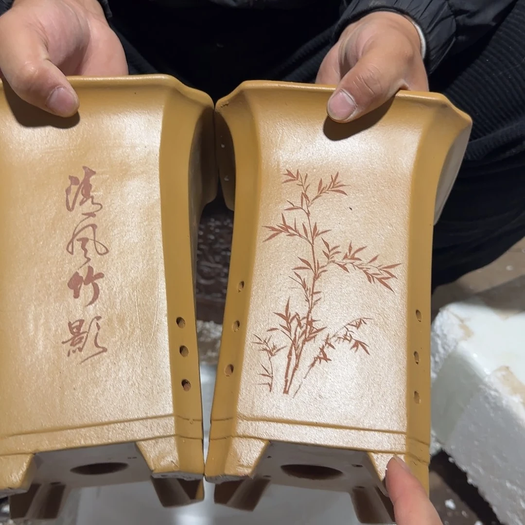 紫砂花盆口径16.5高度22