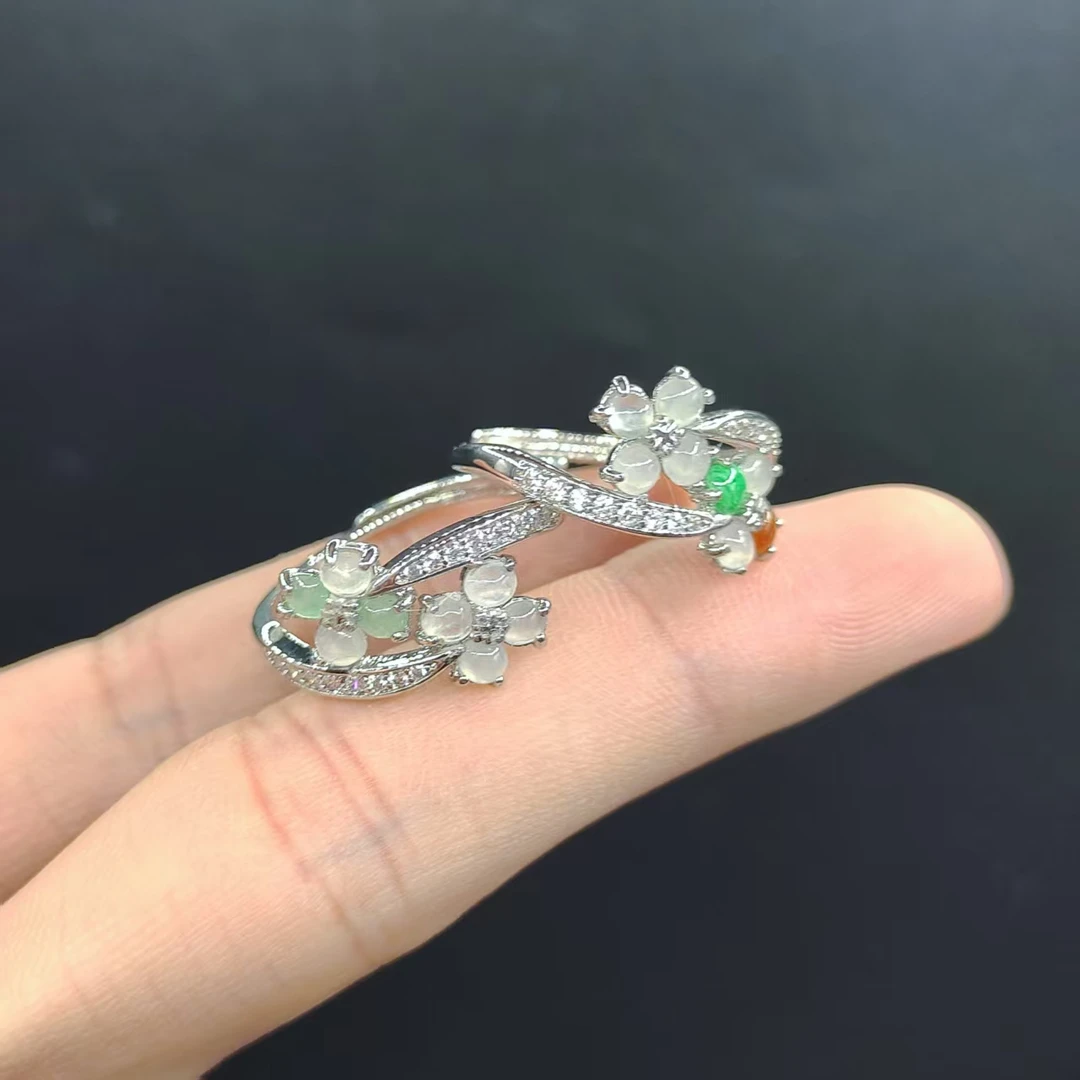 【龙龙严选】翡翠幸运草戒指WYX【多样性发其一】