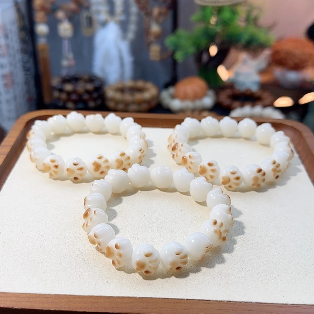 菩提根/象牙果吊坠爱心猫爪