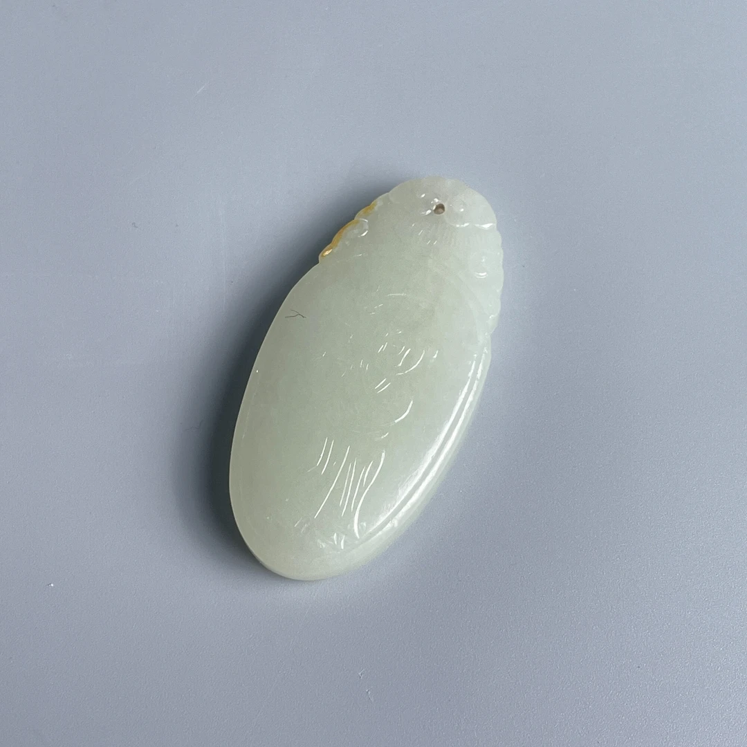 20世纪中期到后期和田玉芝亭牌-M25AT003C89/手把件/摆件/绣花张