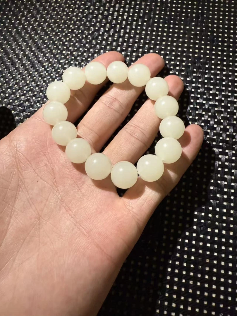 新疆若羌天山白14mm百搭手链