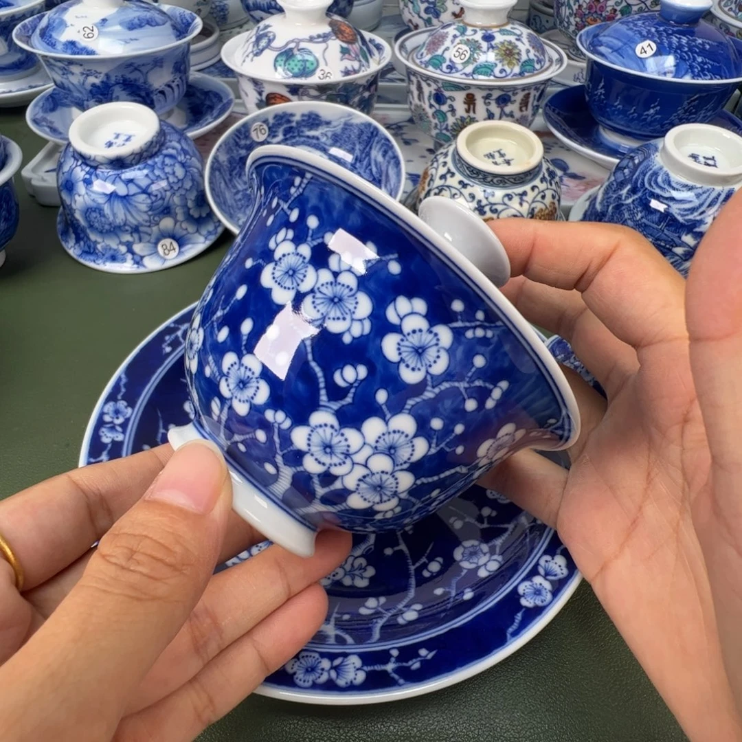 景德镇纯手工纯手绘茶具木木44