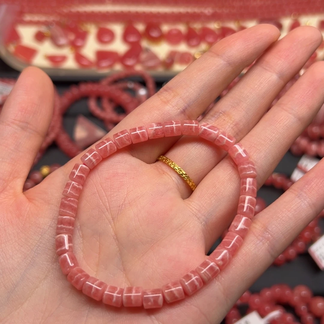 菱锰矿未镶嵌戒指小***.