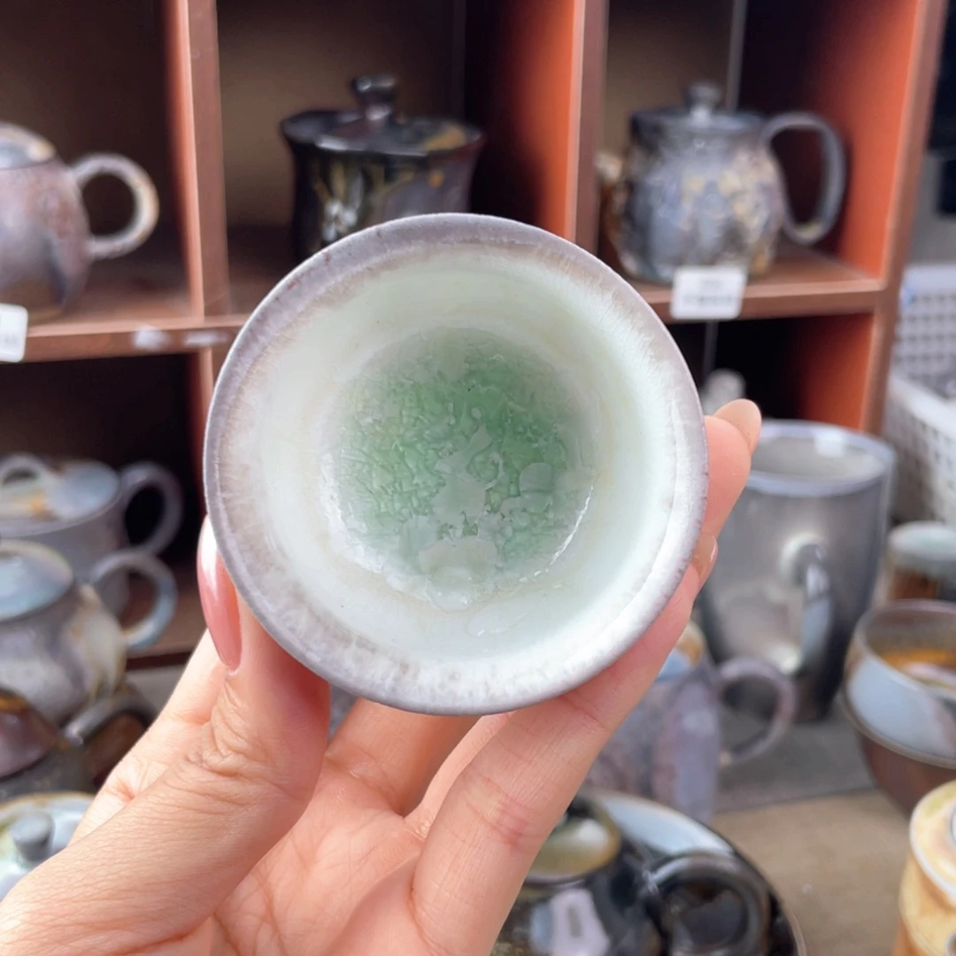 高白一口杯一起喝茶