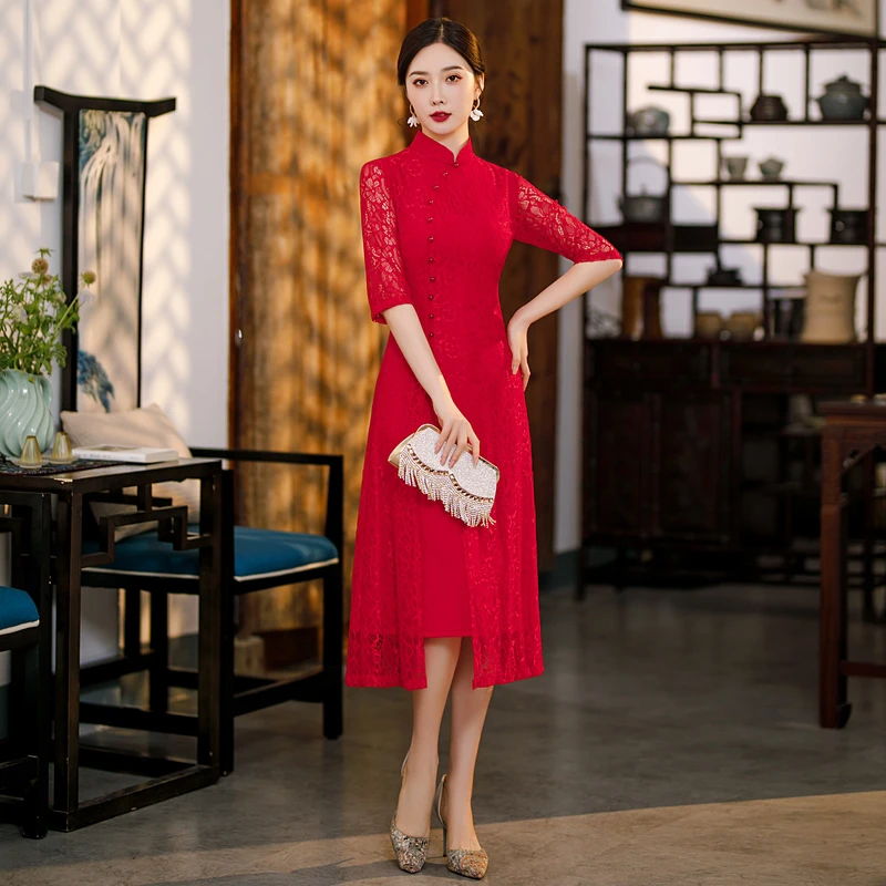 馨月家(拍四件套)传统改良浮力旗袍(按主播给的编码下单199-289)