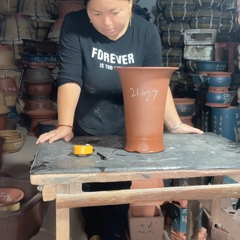 紫砂花盆兰花盆一个