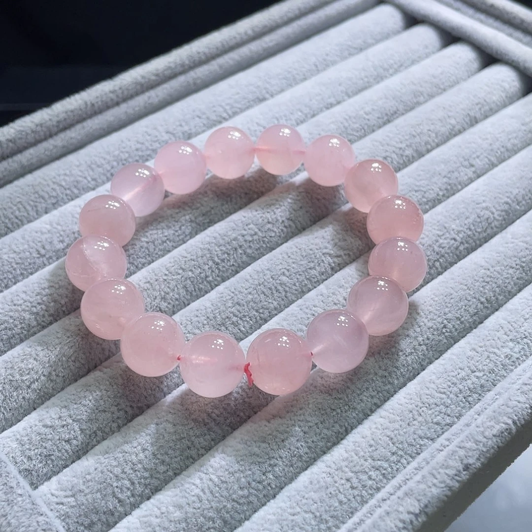 未镶嵌水晶手链西柚粉13m