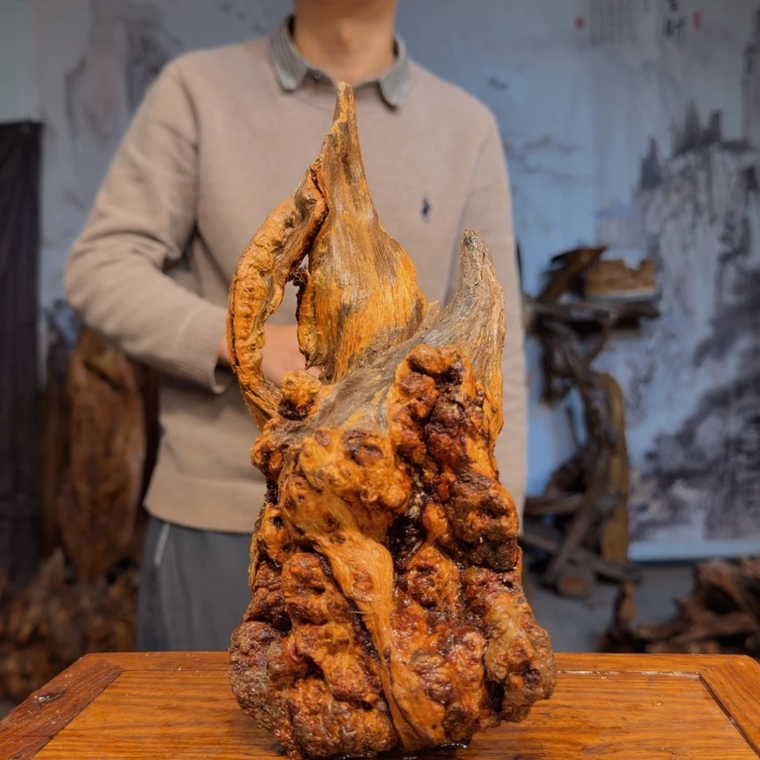 王***雷木三丰琥珀木 天然摆件34