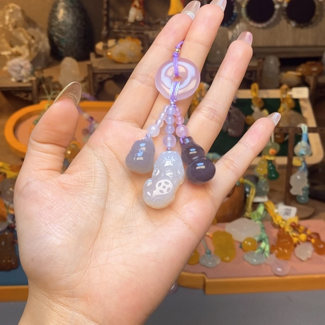 未镶嵌车挂玛瑙/玉髓挂件