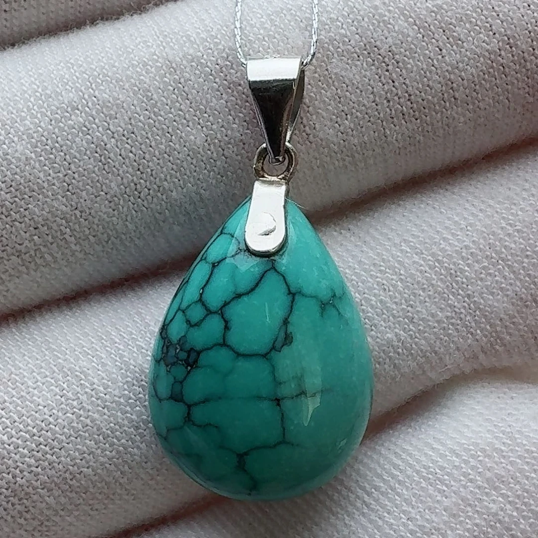 绿松石珠宝奇石银S925镶嵌