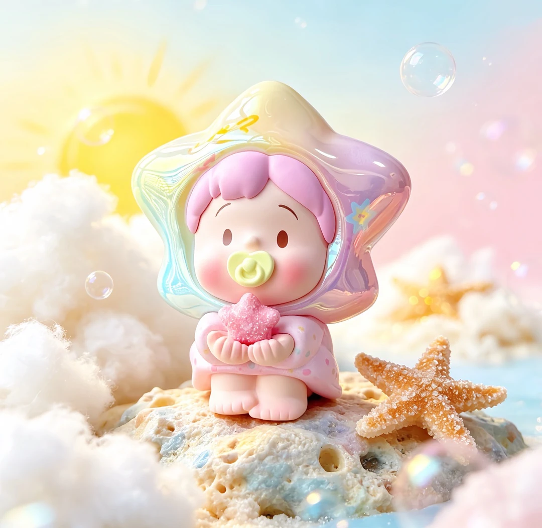【拆盒】小花卷深海星空系列mini盲盒潮玩盲盒可爱摆件